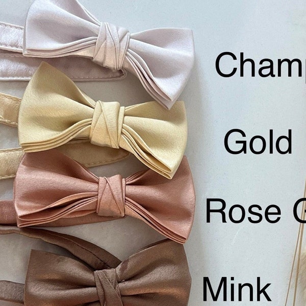 Gold Bow Tie Etsy