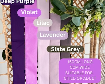 Violet Purple Sash for Flower Girl Dress, Bridesmaid Bride, Satin belt ideal for Wedding, Child