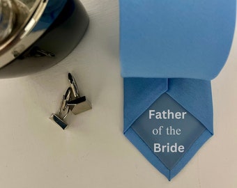 Corbata de hombre azul claro para boda, fiesta de graduación, ocasión especial, con mensaje secreto opcional, regalo de padrino de boda también se vende en tallas para niños