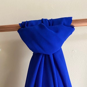 Chiffon Shawl, Royal Blue Cover Up, Wrap, Pashmina, Wedding Scarf, Bridesmaids, Guests, Throw, Can be Personalised, Women&#39;s Boxed Gift.