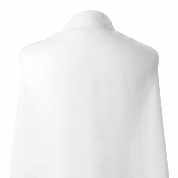 White Shawl/ Cover Up/ Chiffon Wrap Pashmina ideal for Weddings and available in over 30 colours