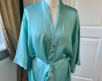Aqua Dressing Gown Personalised Dressing Gown Robe, Ideal for Wedding, Hen Party, Bachelorette, Getting Ready, Bridesmaid Gift