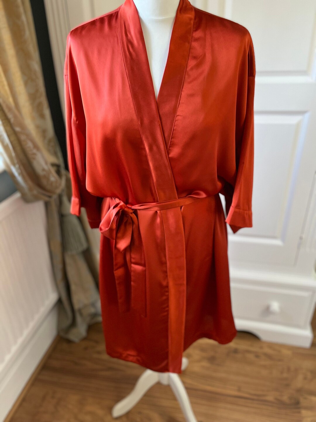 Auburn Luxury Dressing Gown Personalised Ladies Robe Womens or Mens