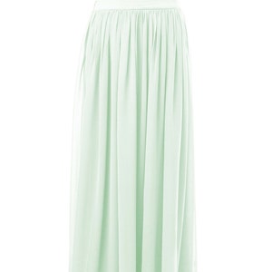 Mint Bridesmaid Chiffon Skirt, Light Green Pastel Full Length Wedding Skirt Bridesmaid A-Line Skirt Bridal Separates Sizes 8-22, 30+ colours