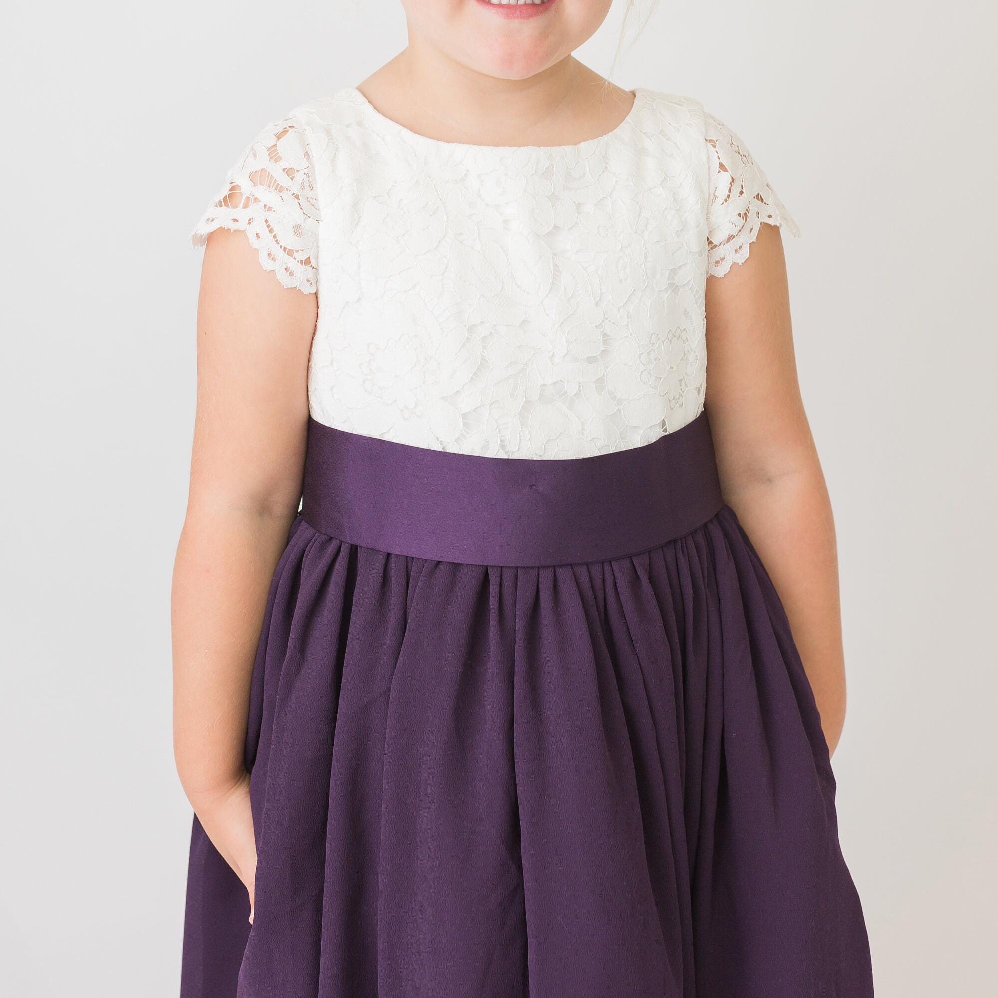 Junior Bridesmaid Dress Purple