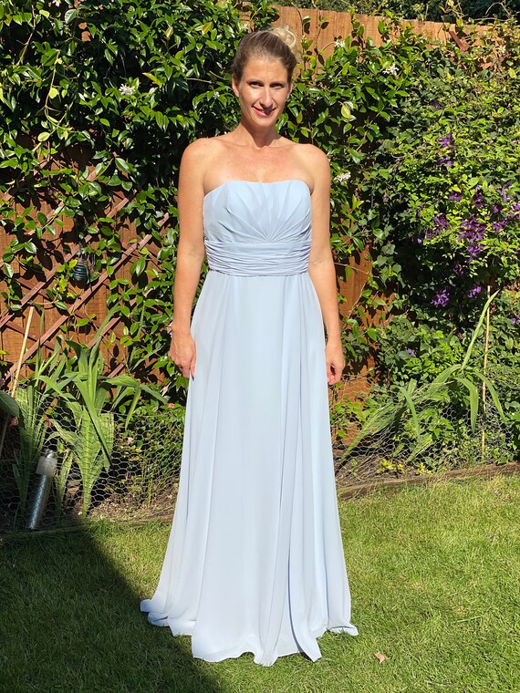 Coral Strapless Long BridesmaidProm Dress by Matchimony