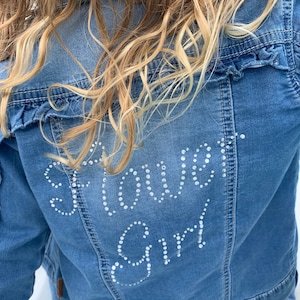 Flower Girl Diamante Transfer