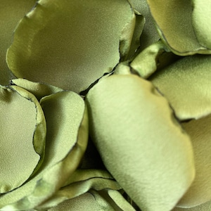 Olive Green Satin Wedding Petals: Handmade Reusable Confetti