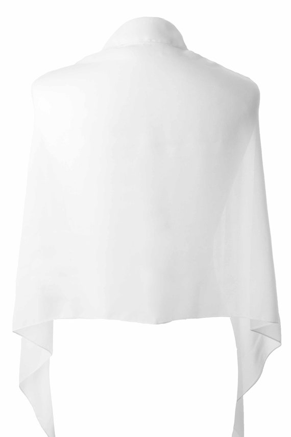 white chiffon shawl