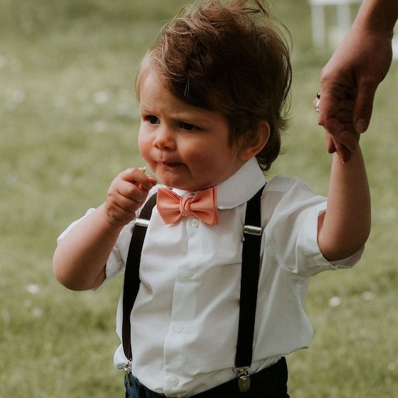 Coral Herringbone Kids Necktie Coral Herringbone Kids Necktie