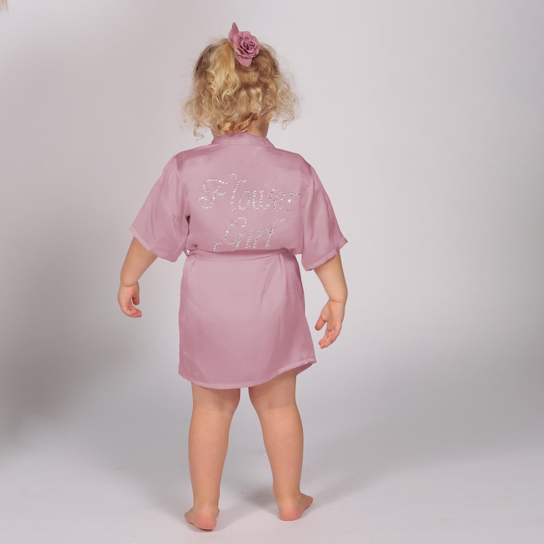 Dusky Pink Dressing Gown Personalised Below Knee Ladies Robe Etsy UK