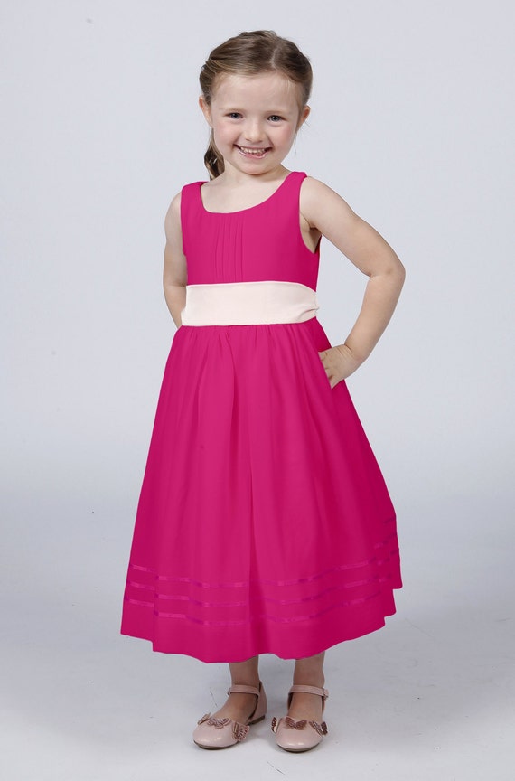 girls bright pink dress