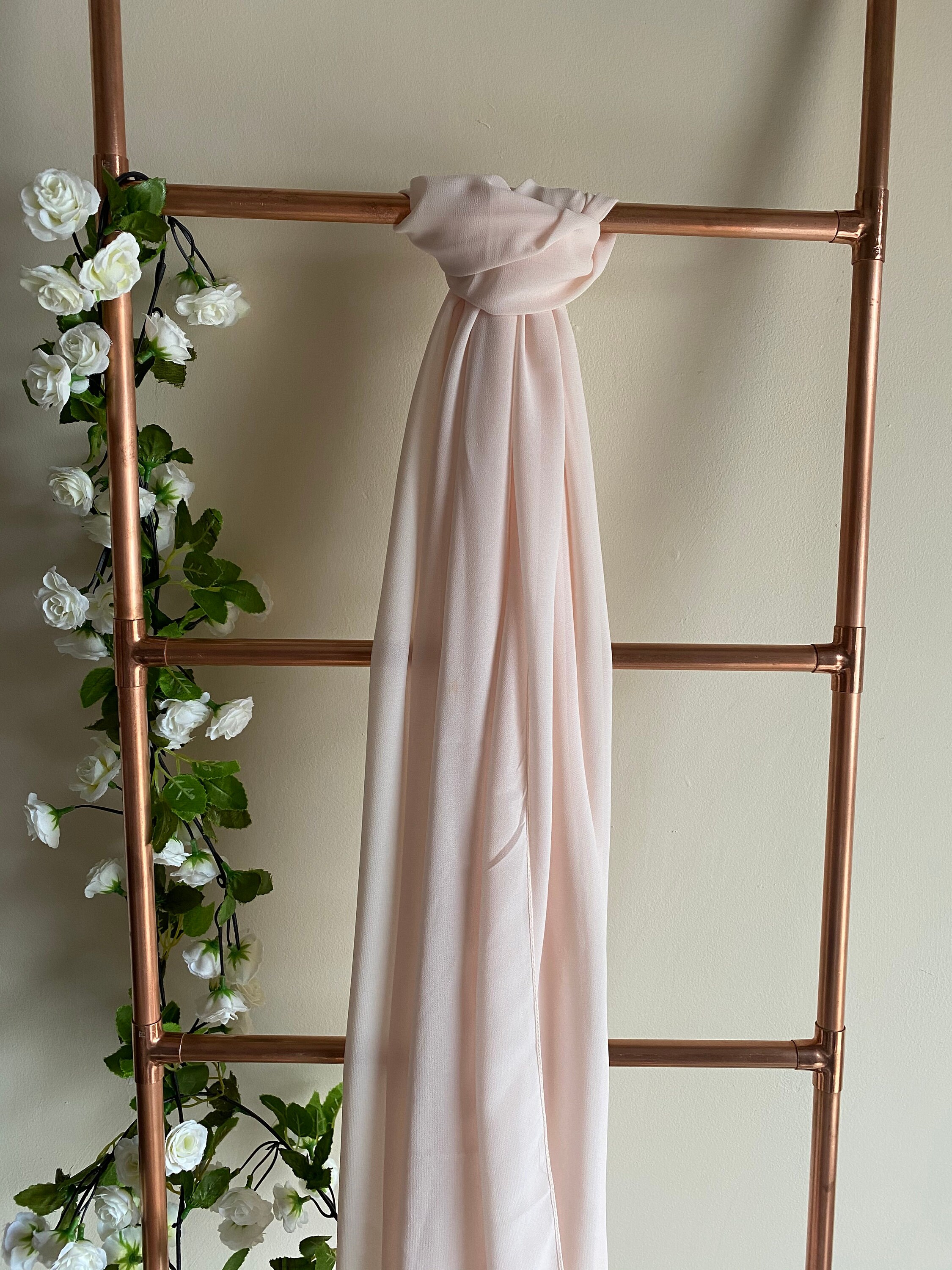 pale pink chiffon shawl