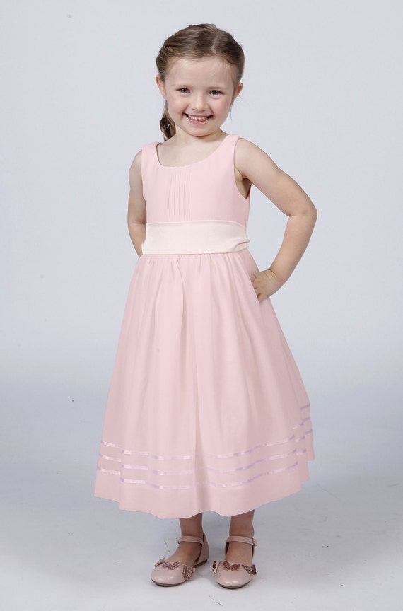 pale pink flower girl dress