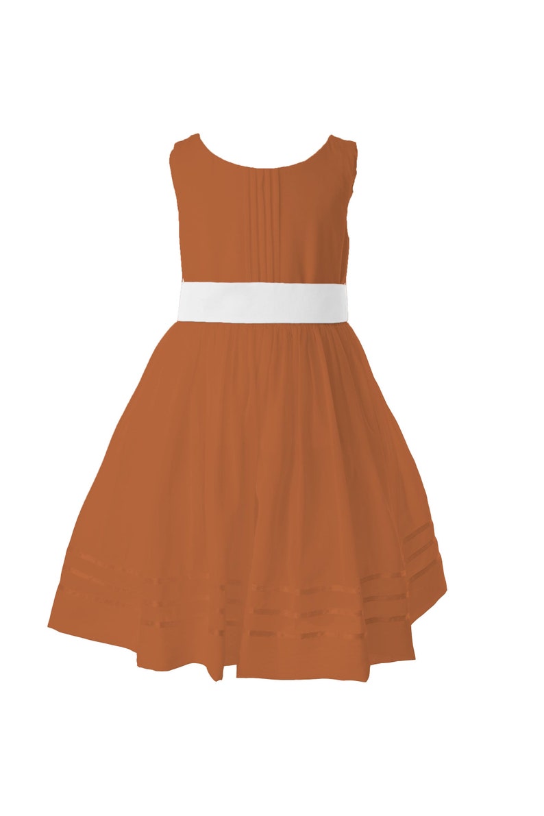 Burnt Orange Flower Girl Dress