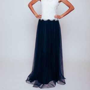 4610708 Navy Blue Tulle Skirt Dress main image 1