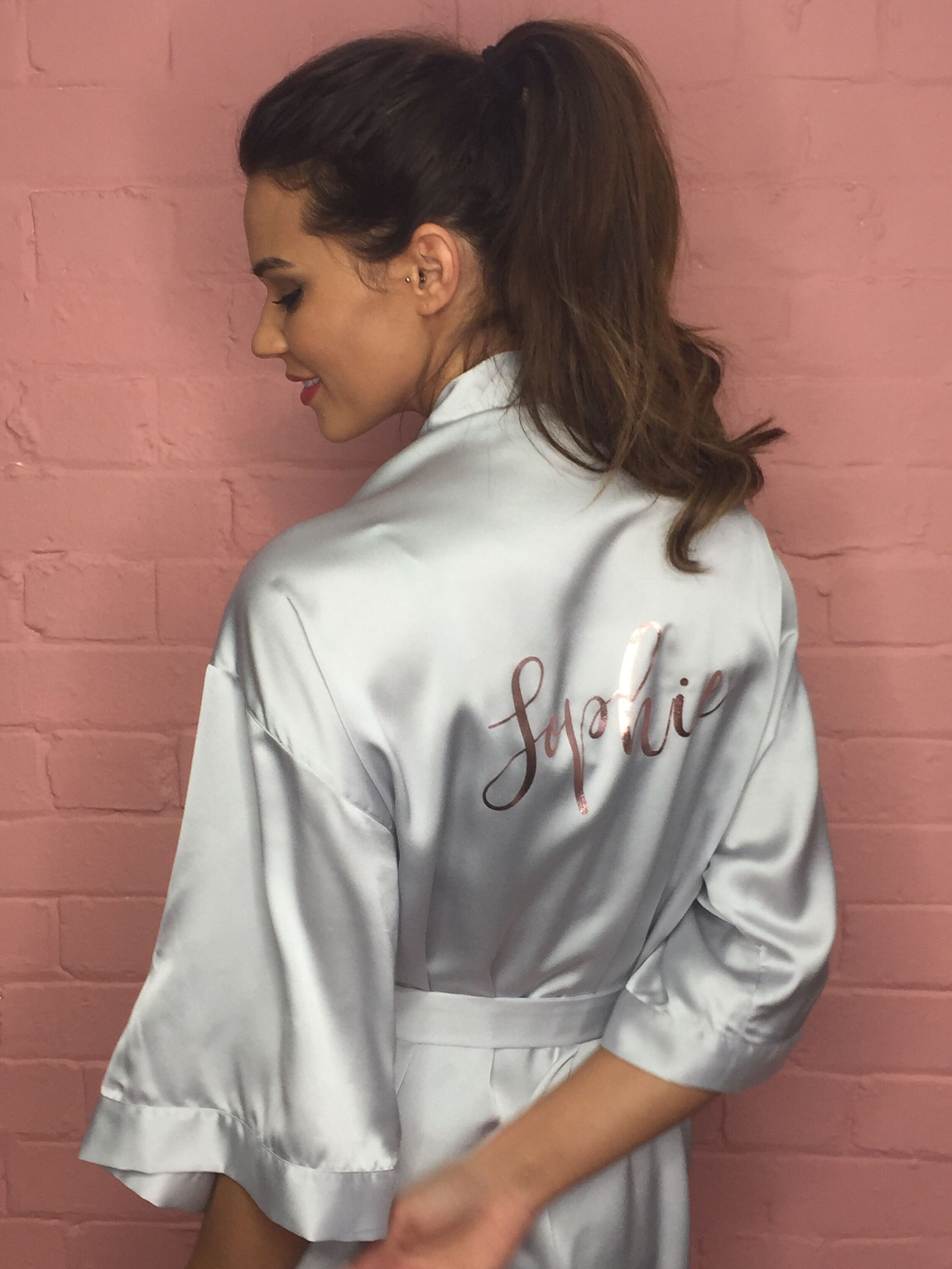 Image of Prom Dressing Gown/Robe Available in  Colours & With Optional Personalisation