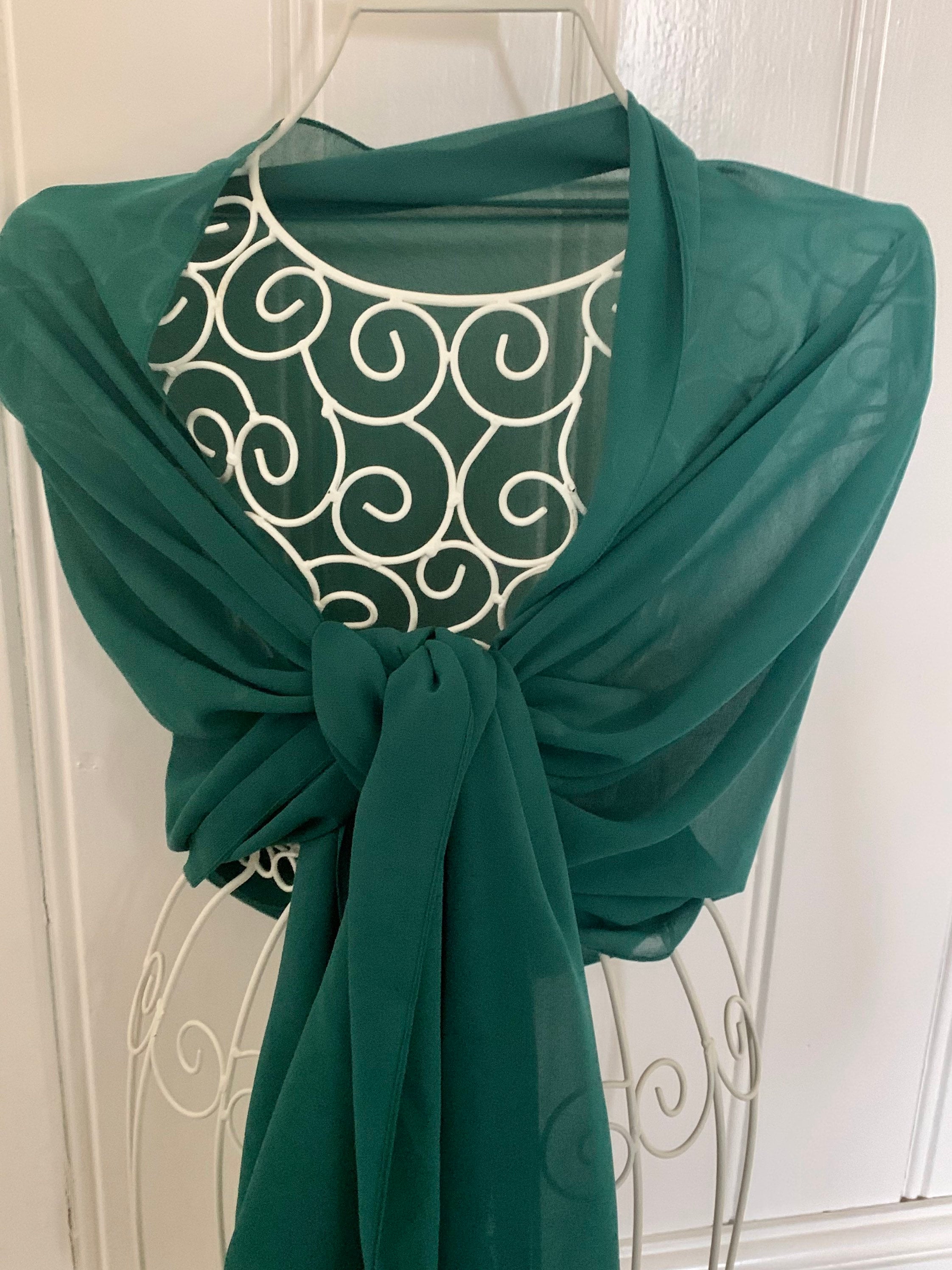 Dark Green Shawl, Forest Green Cover Up, Wrap, Pashmina