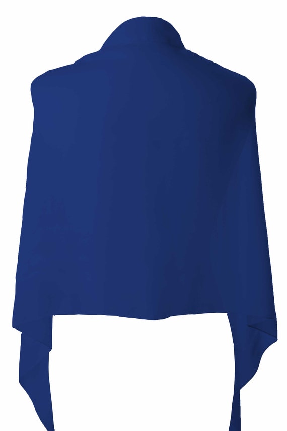 royal blue chiffon wrap