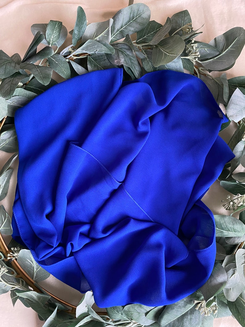 blue chiffon wrap