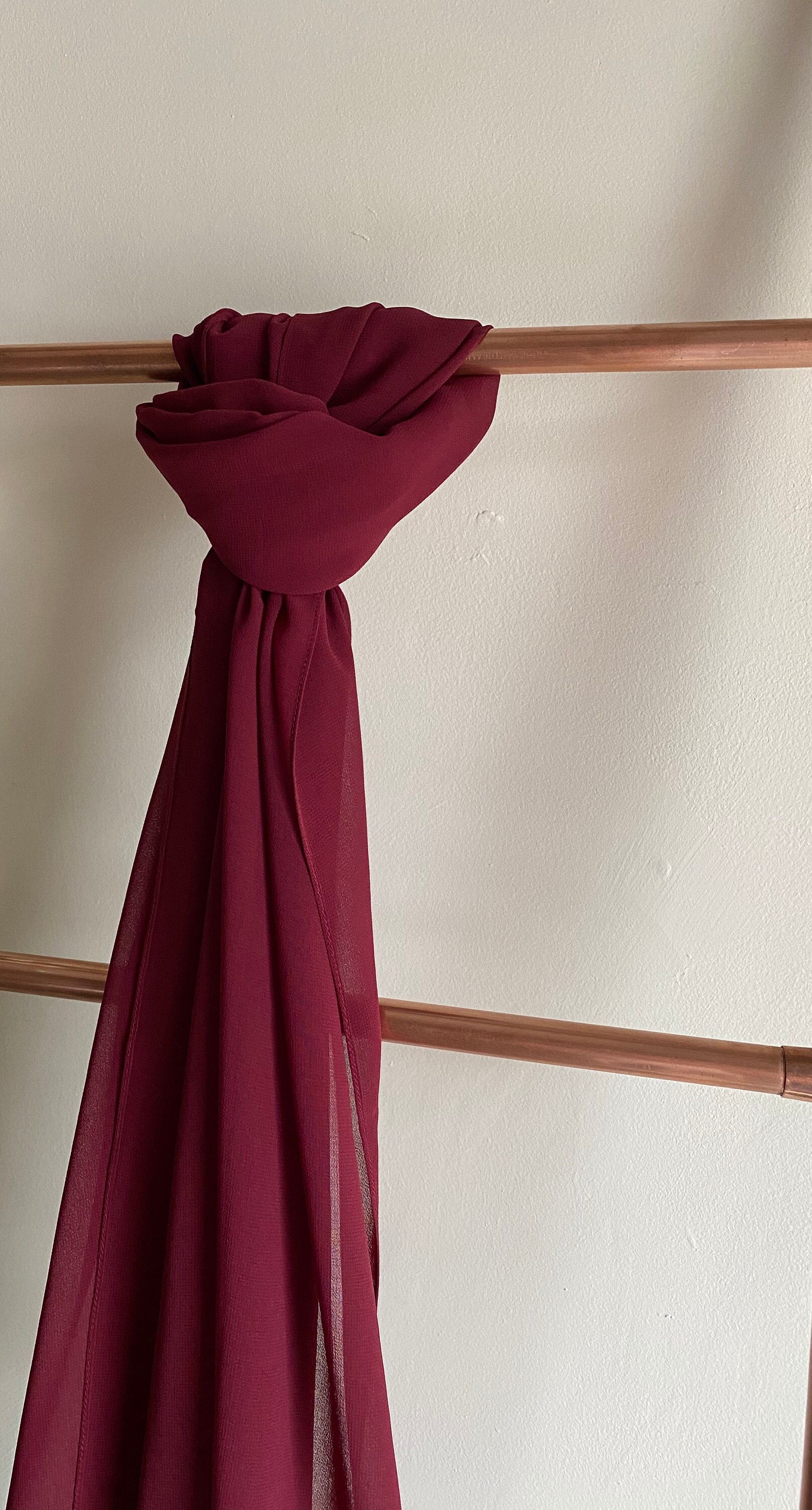 Burgundy hotsell chiffon shawl