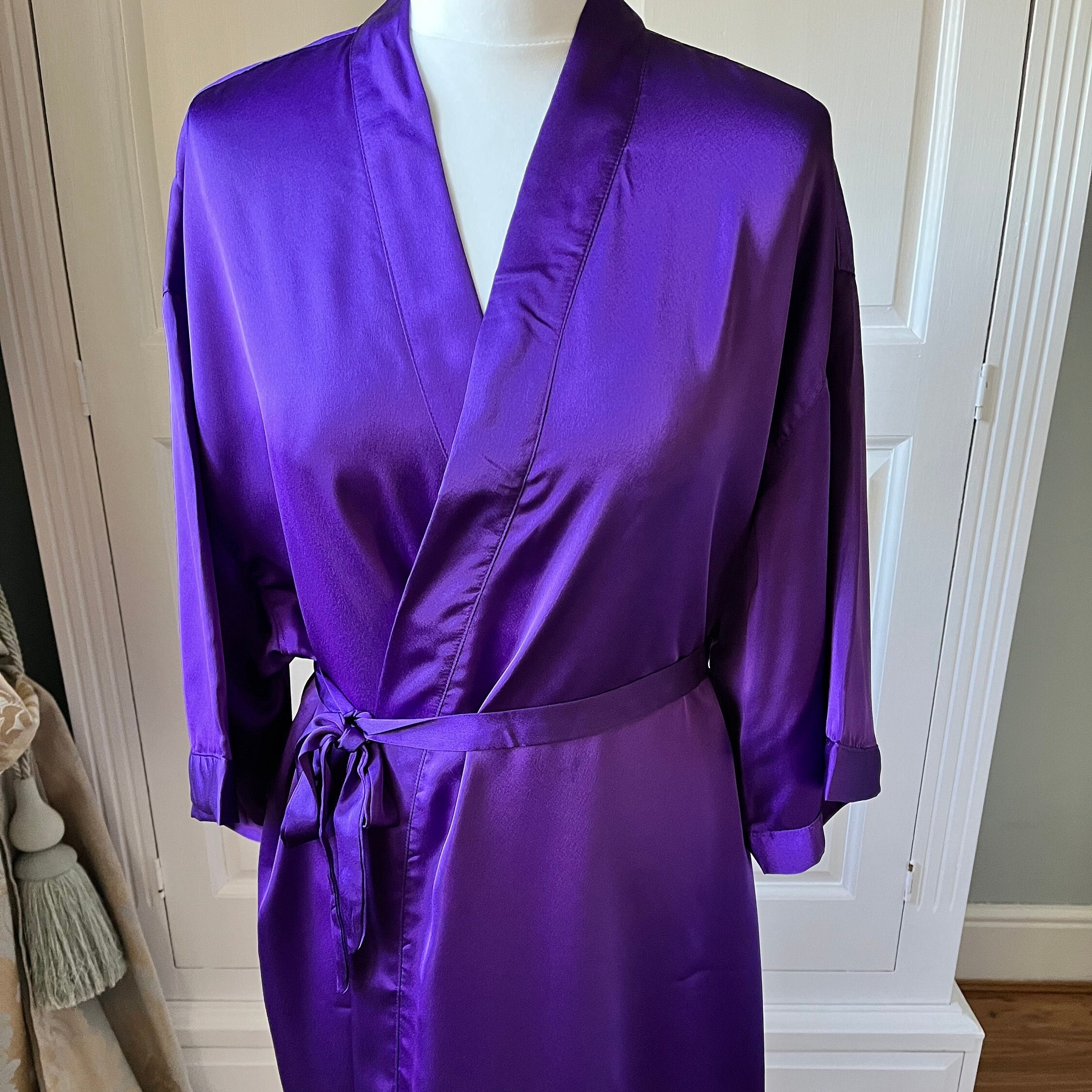 knee length dresses for ladies Reversible Dressing Gown in Lilac
