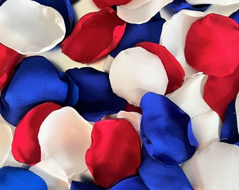 Coronation Red White and Blue Petals Confetti Table Scatter Decor, Street Party Sustainable Eco Friendly Reusable