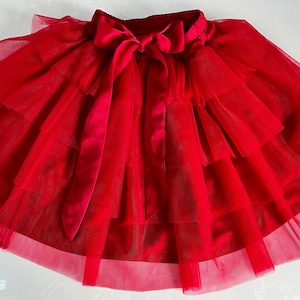 Handmade Red Girl Tutu, Birthday Outfit, Dressing Up, England Fan, Child Tutu Skirt, Christmas Outfit