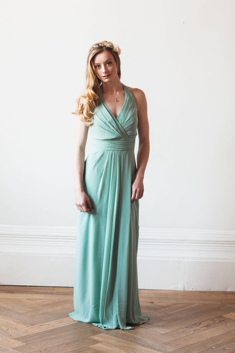 green halterneck