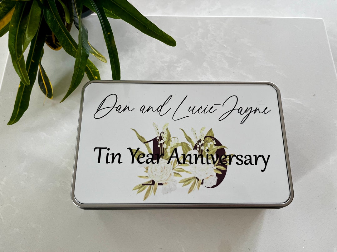 Tin 10 Year Wedding Anniversary Gift Tin, Gift - Etsy