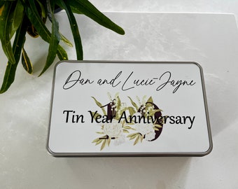 Tin 10 Year Wedding Anniversary Gift Tin, Gift