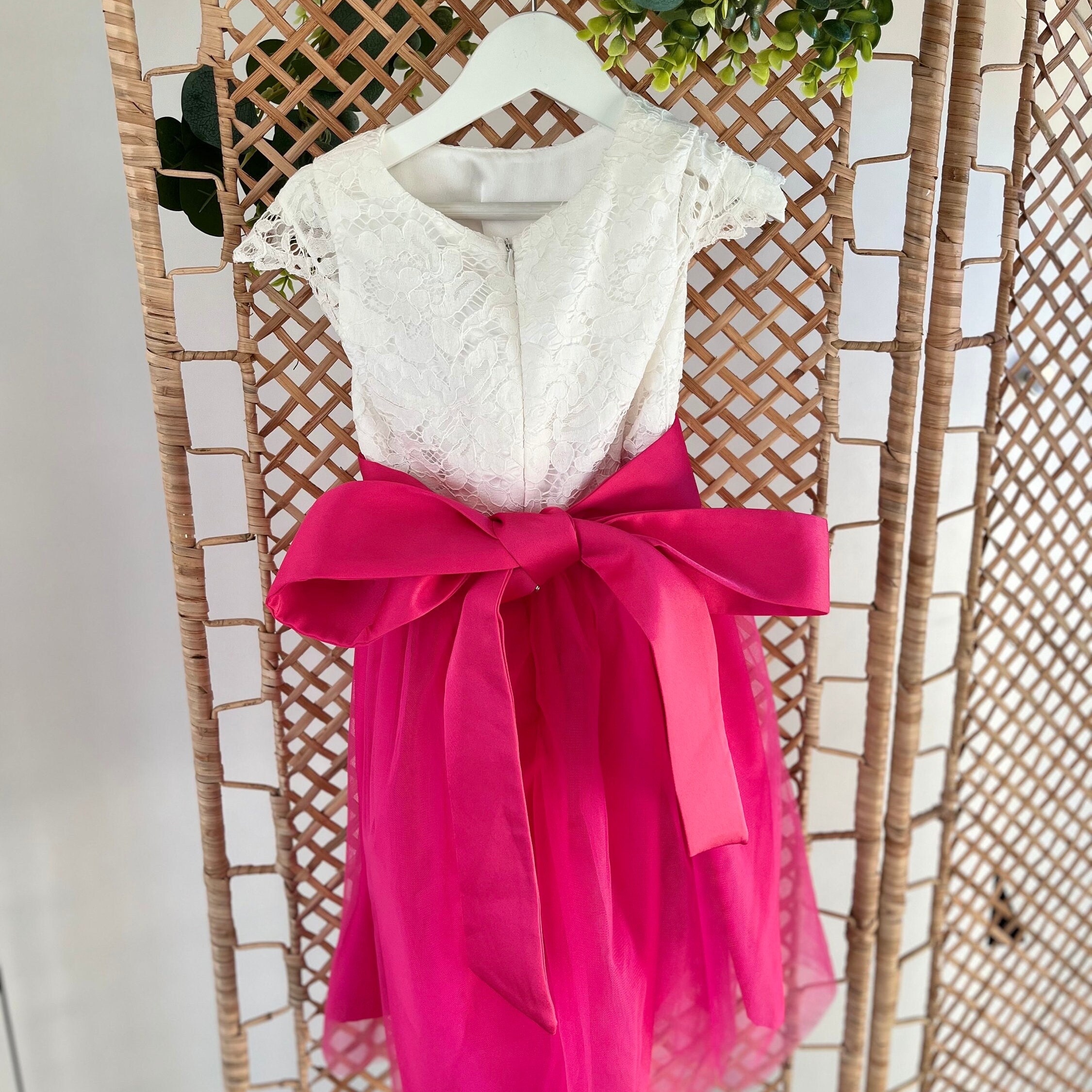 hot pink sash for dress Bright Pink Satin Sash: Flower Girl Dress, Bridesmaid, Bride, Child Belt  for Dress