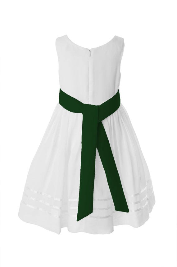 slim fit dress slacks Narrow Hunter Green Satin Sash Belt by Satin Swank®