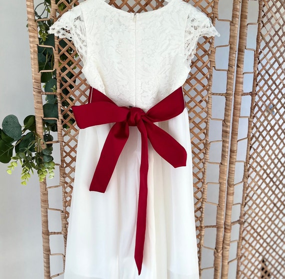 red satin sash for dress Rouge Red Double Faced Satin Ribbon Sash Your Dream Dress