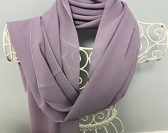 Chiffon Shawl, Soft Lavender Cover Up, Wrap, Pashmina, Wedding Scarf, Bridesmaids, Guests, Throw, Can be Personalised, Woman Boxed Gift