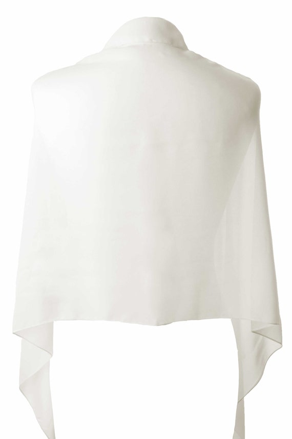 cream chiffon shawl