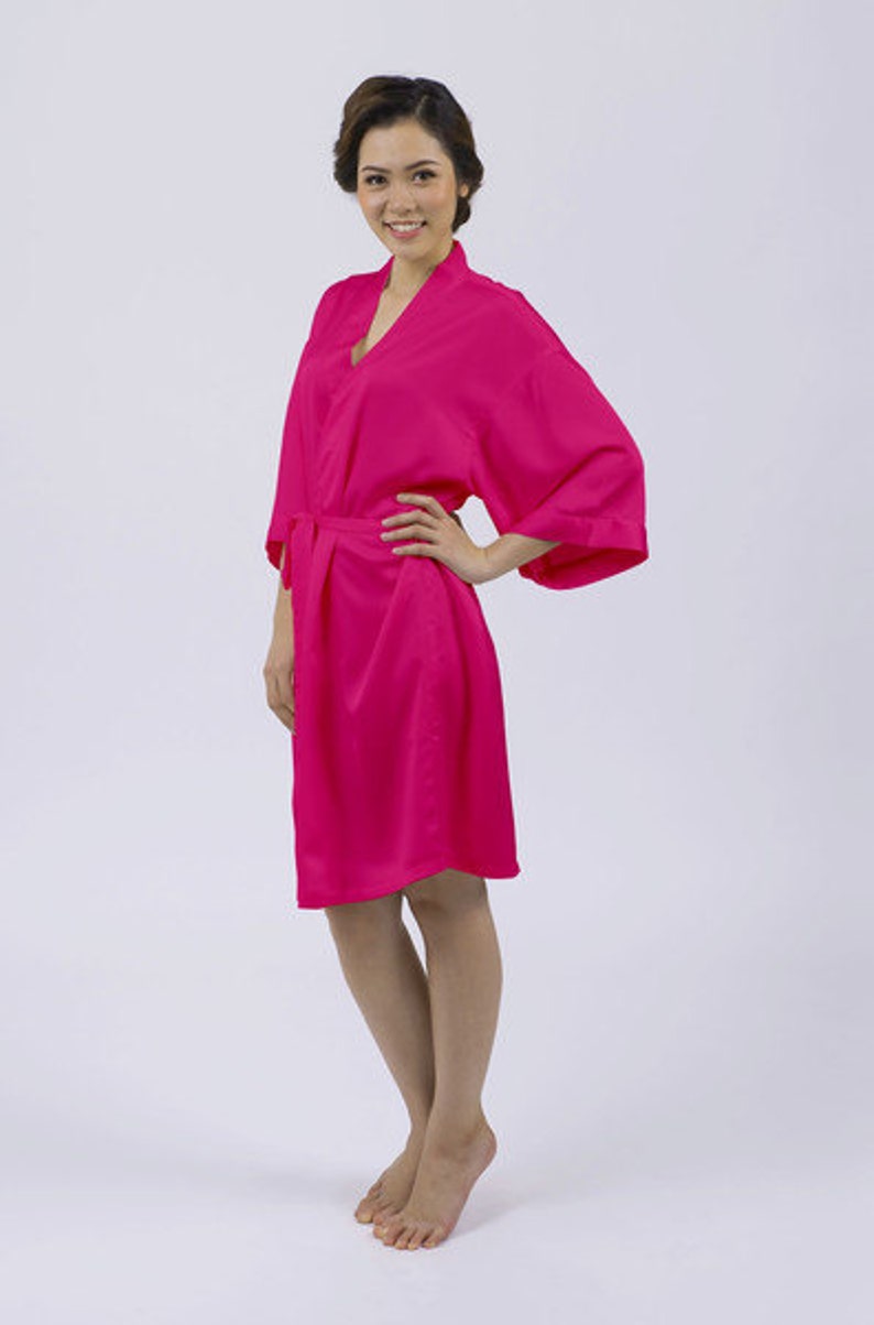 Bright Pink Plus Size Dressing Gown with Optional | Etsy