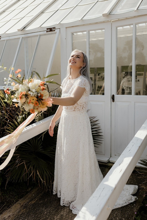 Lace overlay top clearance for wedding dress