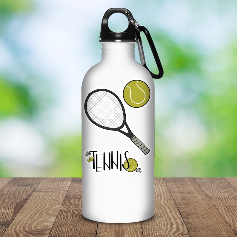 Sticker Tennis Racket Water Bottle Laptop Waterproof Etsy