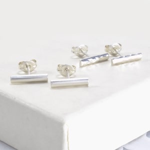 Bar-Ohrstecker Sterling Silber Ohrstecker, zierliche Bar Ohrringe, minimalistisch, jeden Tag, Mütter, Geschenk für sie, Geschenk unter 30