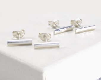 Bar Stud Oorbellen, Sterling Zilver, Bar hengsten, Dainty Bar oorbellen, minimalistisch, dagelijks sieraden, Moms geschenk, Gift voor haar, Gift jonger dan 30