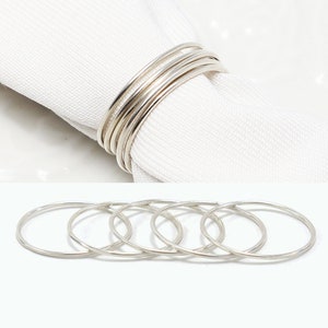 Super dünner Silberring 5er Set, Schlichte Ringe für Frauen, Zarte Ringe, Minimalistisch lässige Stapelringe, Geschenk für Mama Schwester Bff