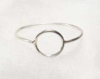 Open Circle Ring, Dainty Ring Silver Ring Thin Ring Cute Ring Tiny Ring Minimalist Ring Jewelry Gift Mom Sister Bff Graduation Bridesmaids
