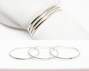 Set of 3 Stacking Rings, Stackable Ring, Layered Ring, Dainty ring, Tiny Ring, Silver Ring, Thin Ring, Skinny Ring, Casual ring, Minimalist