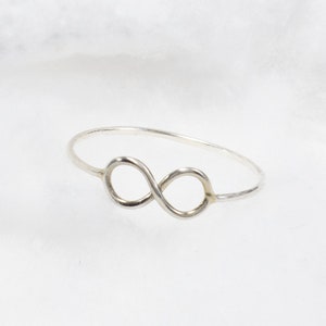 Tiny Infinity Ring, Stacking Ring, Promised Ring, Silver Ring, Layered Thin Ring, Dainty Cute Minimalist Jewelry Gift for Sister Under 30
