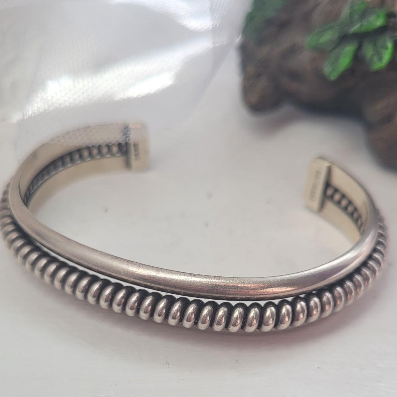 アクセサリー navajo triangle bangle sterling tahe Vintage Native American TAHE Sterling Silver Stamped