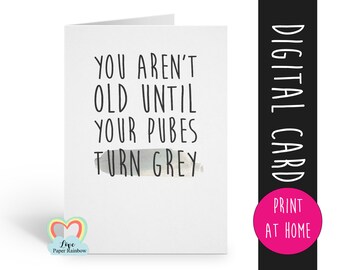 PRINTABLE 50th birthday card digital download funny 50th | Etsy