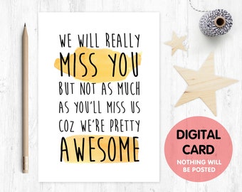 funny printable card etsy free printable farewell card for colleague