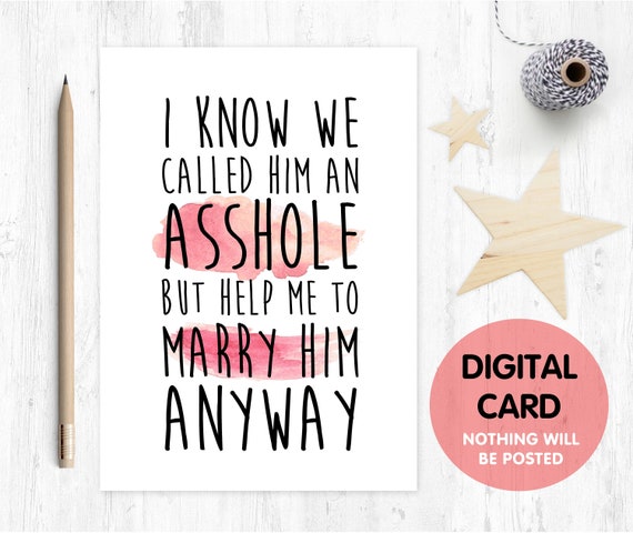 PRINTABLE bridesmaid card, will you be my bridesmaid printable, funny bridesmaid card, bridesmaid proposal printable, digital download