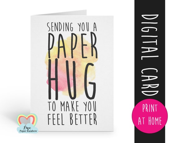 hug card printable thinking of you instant download virtual hug quarantine social distance distancing sending you a paper hug get better